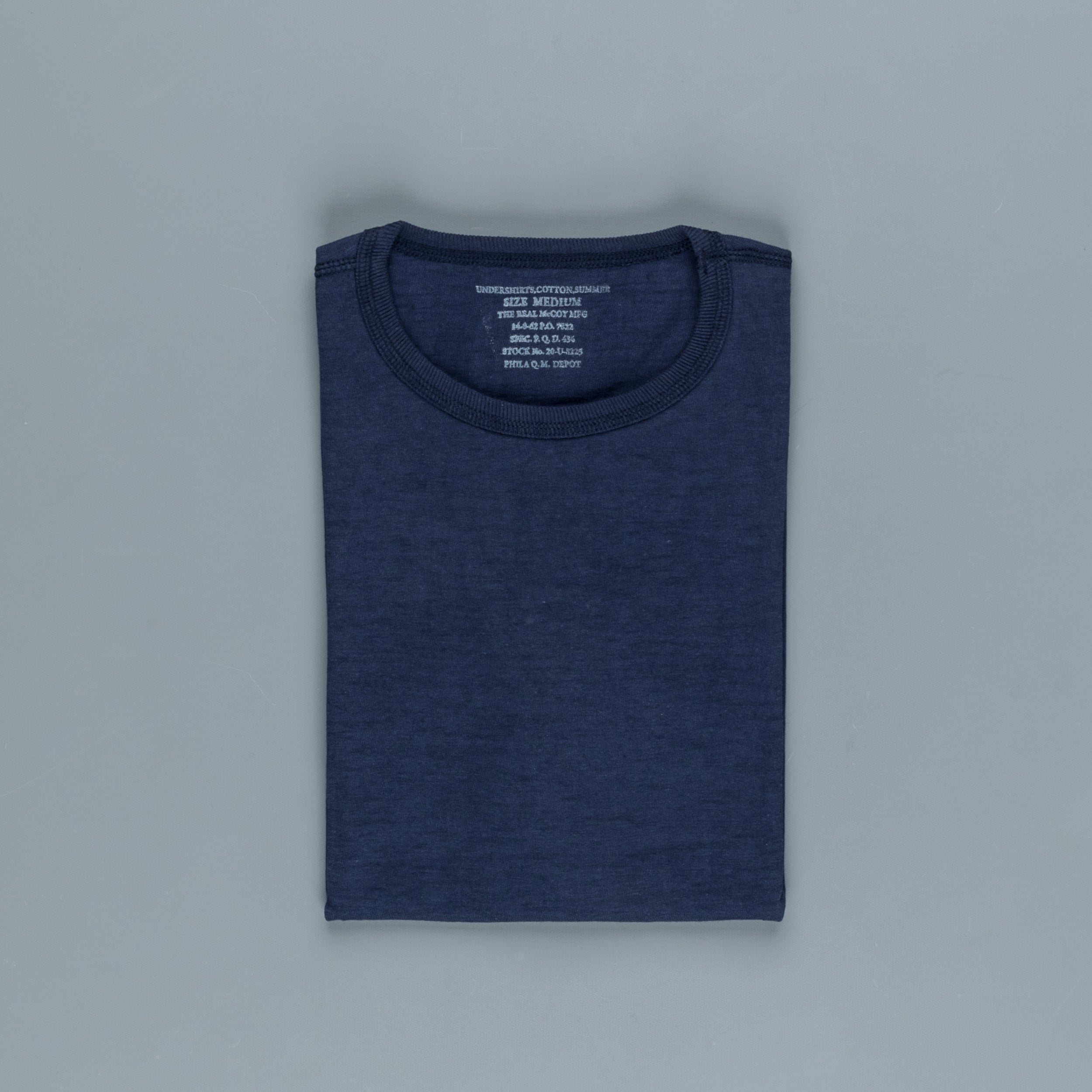 The Real McCoy&#39;s Undershirts Summer Cotton Navy