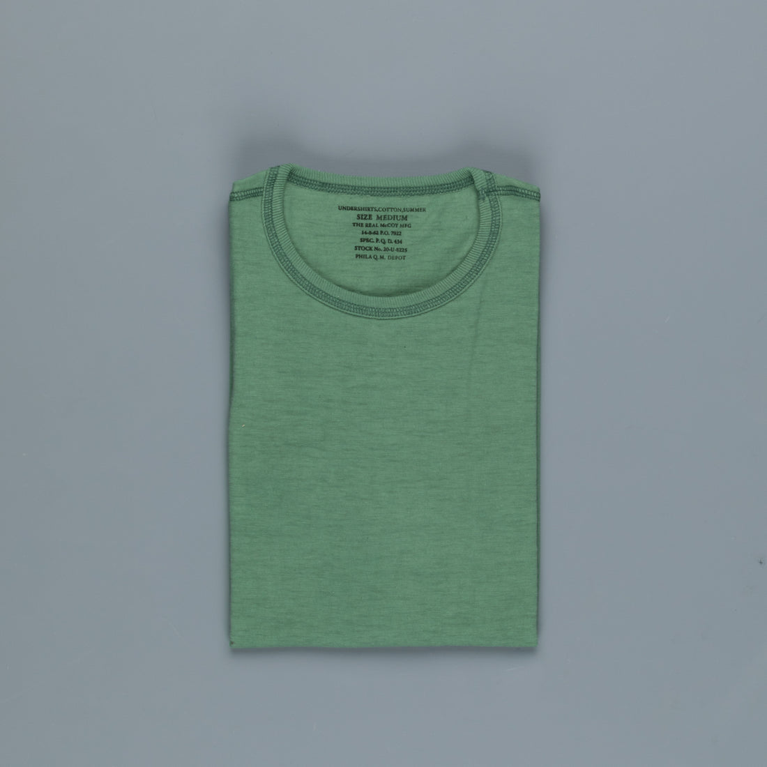 The Real McCoy's Undershirts Summer Cotton Green