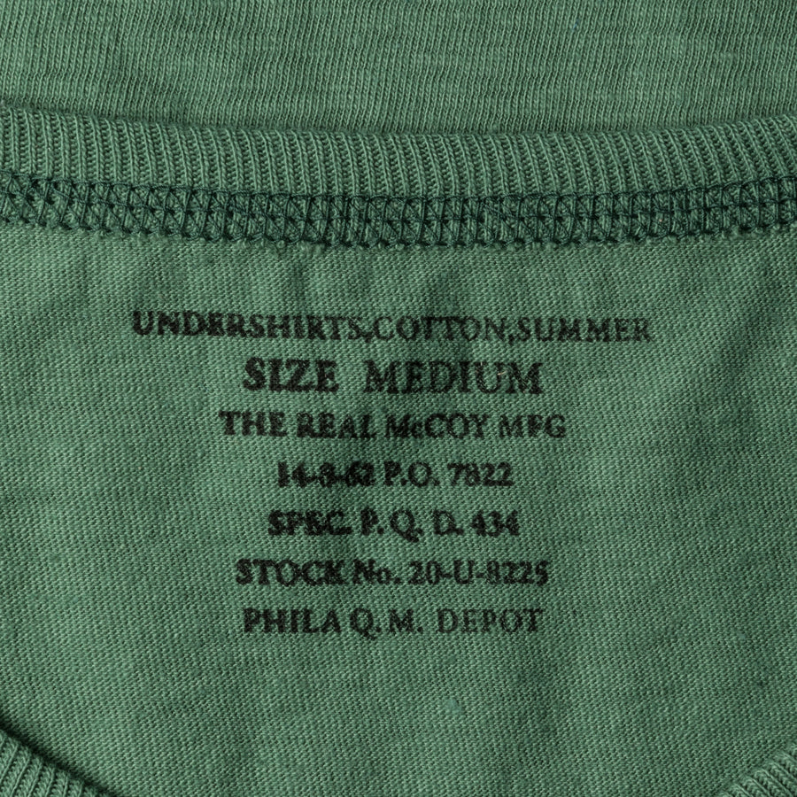 The Real McCoy's Undershirts Summer Cotton Green