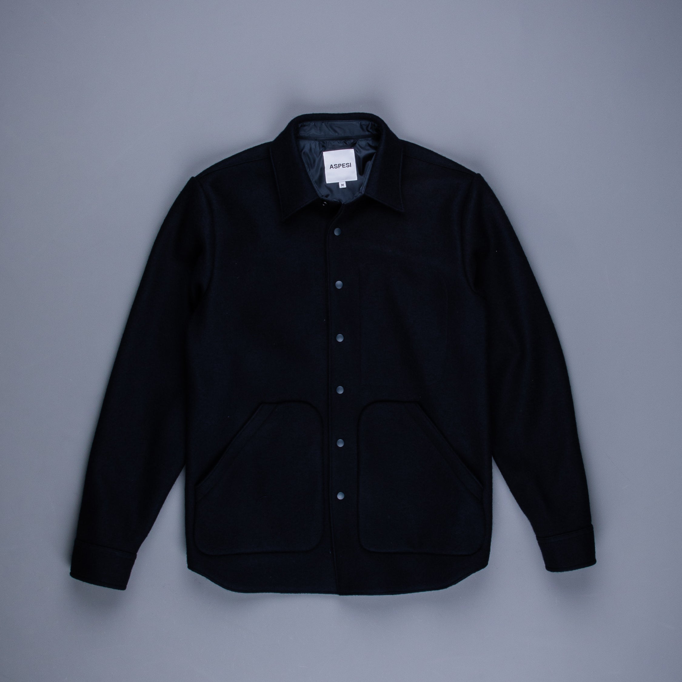 Aspesi Wool Azoto Jacket Navy