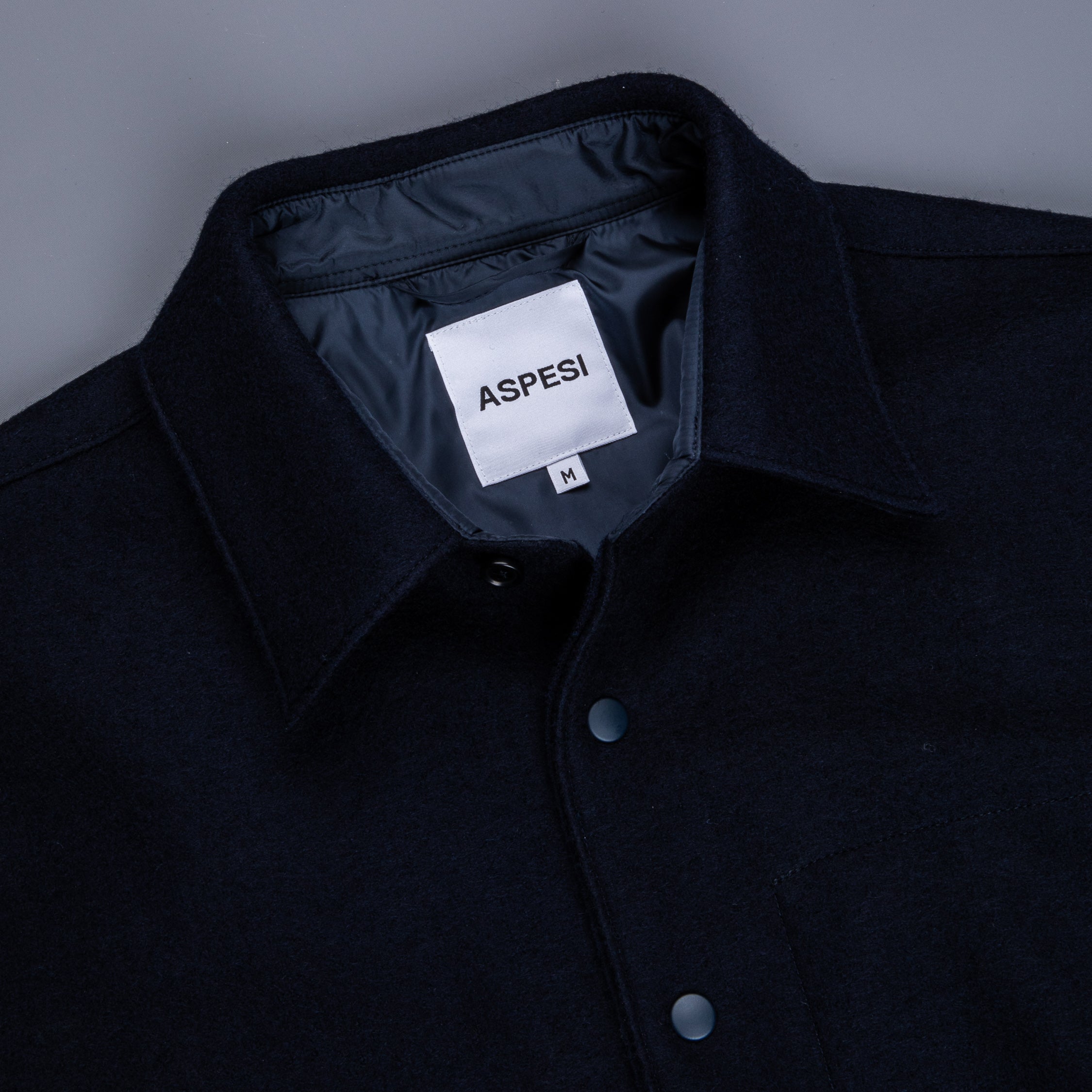 Aspesi Wool Azoto Jacket Navy