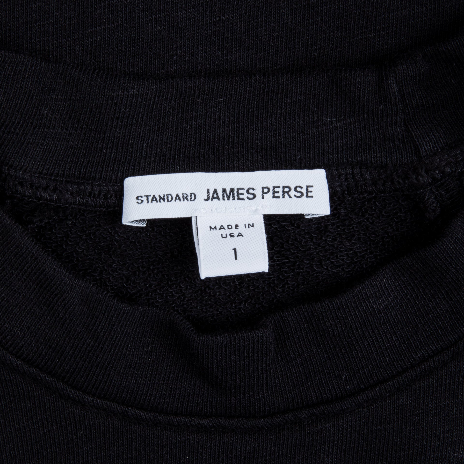 James Perse Raglan Crew Sweatshirt Black
