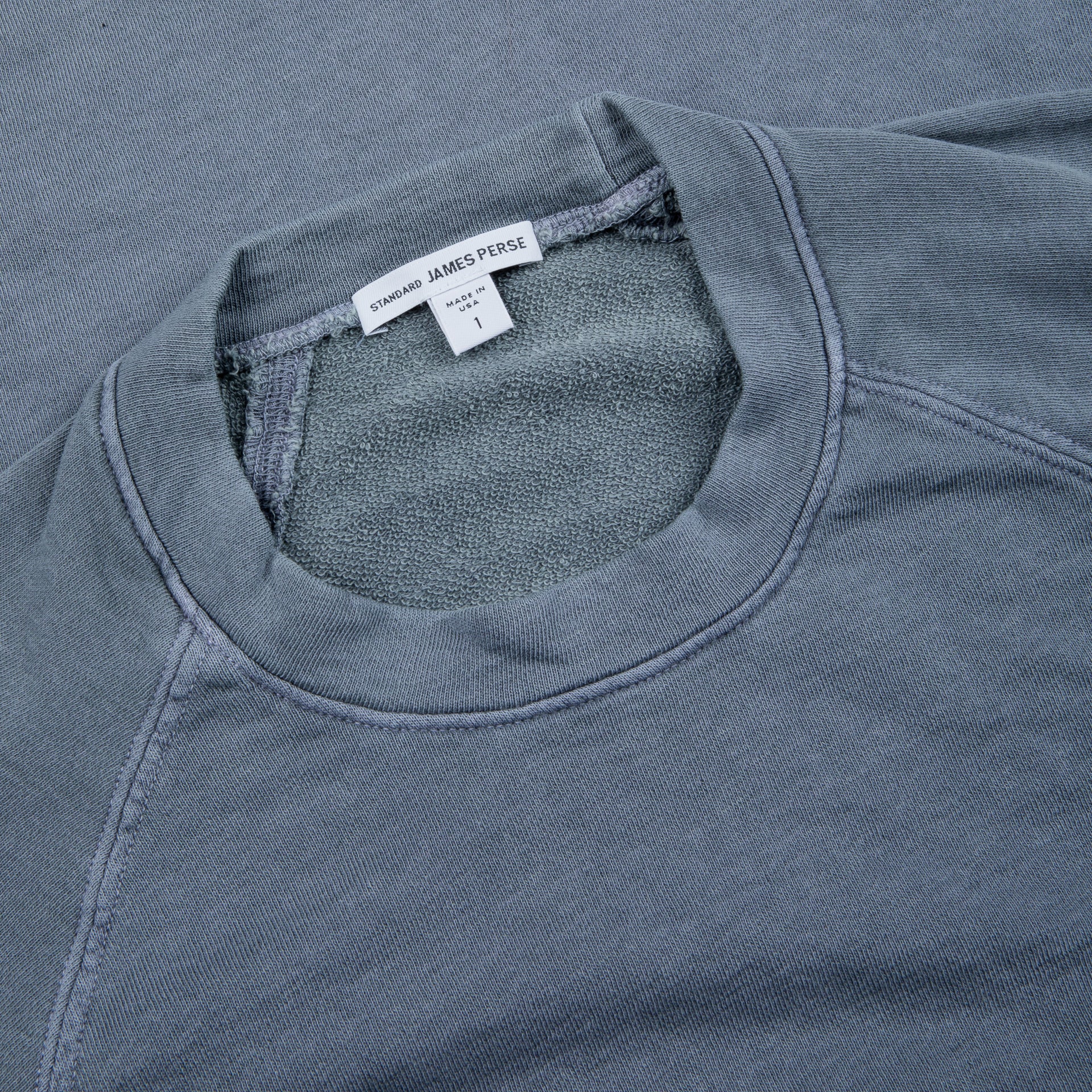James Perse Raglan Crew Sweatshirt Arsenic