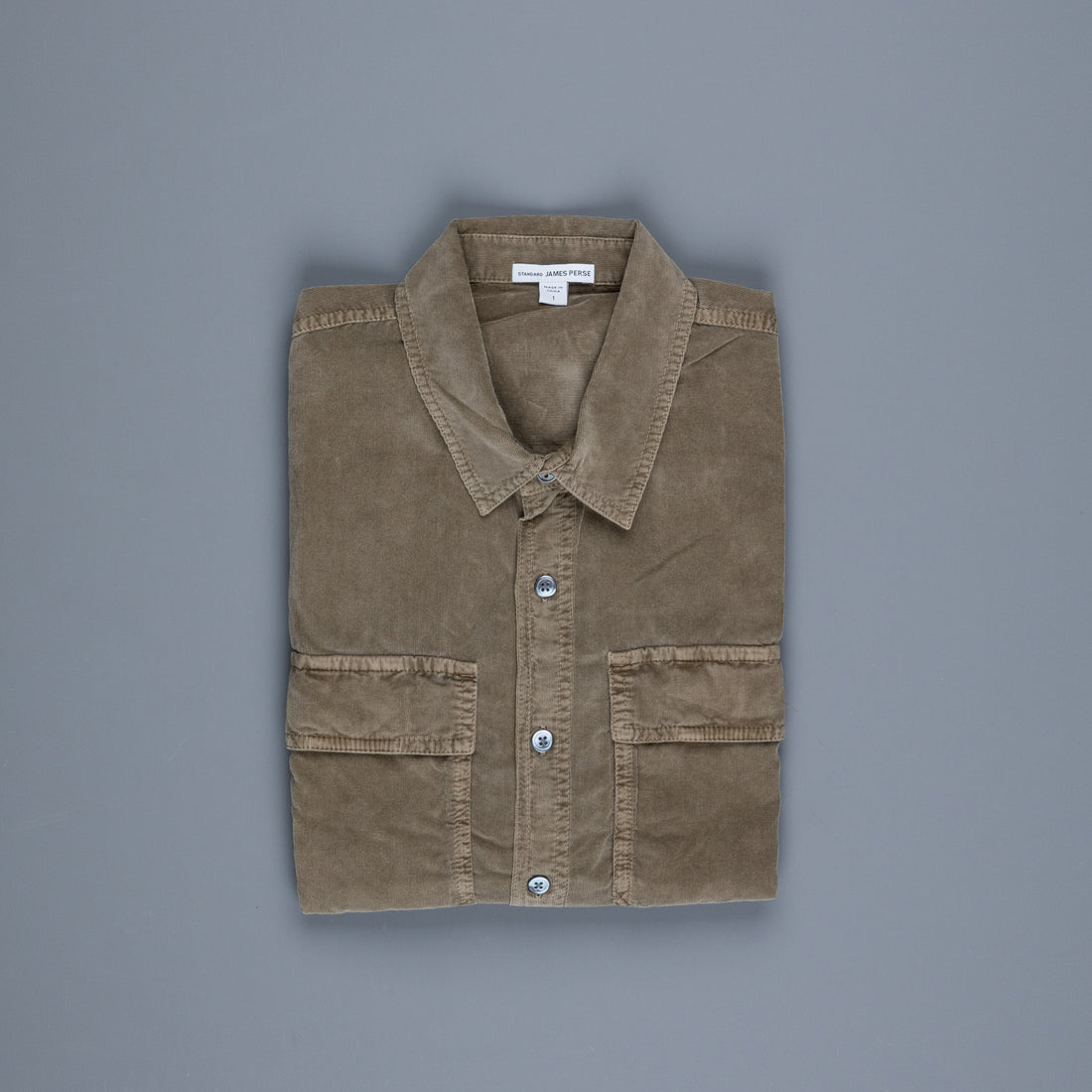 James Perse Corduroy utility shirt Old Whiskey Pigment