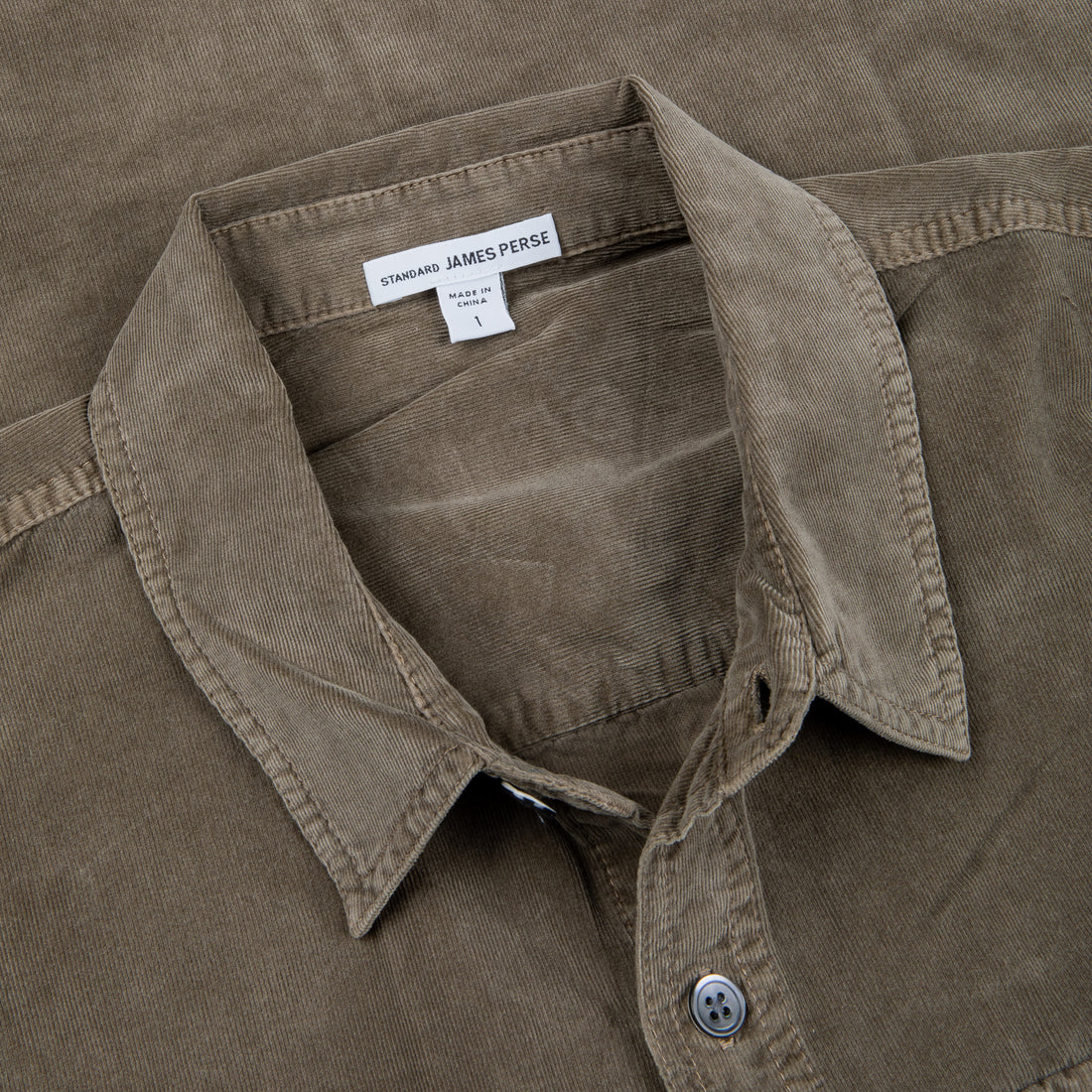 James Perse Corduroy utility shirt Old Whiskey Pigment
