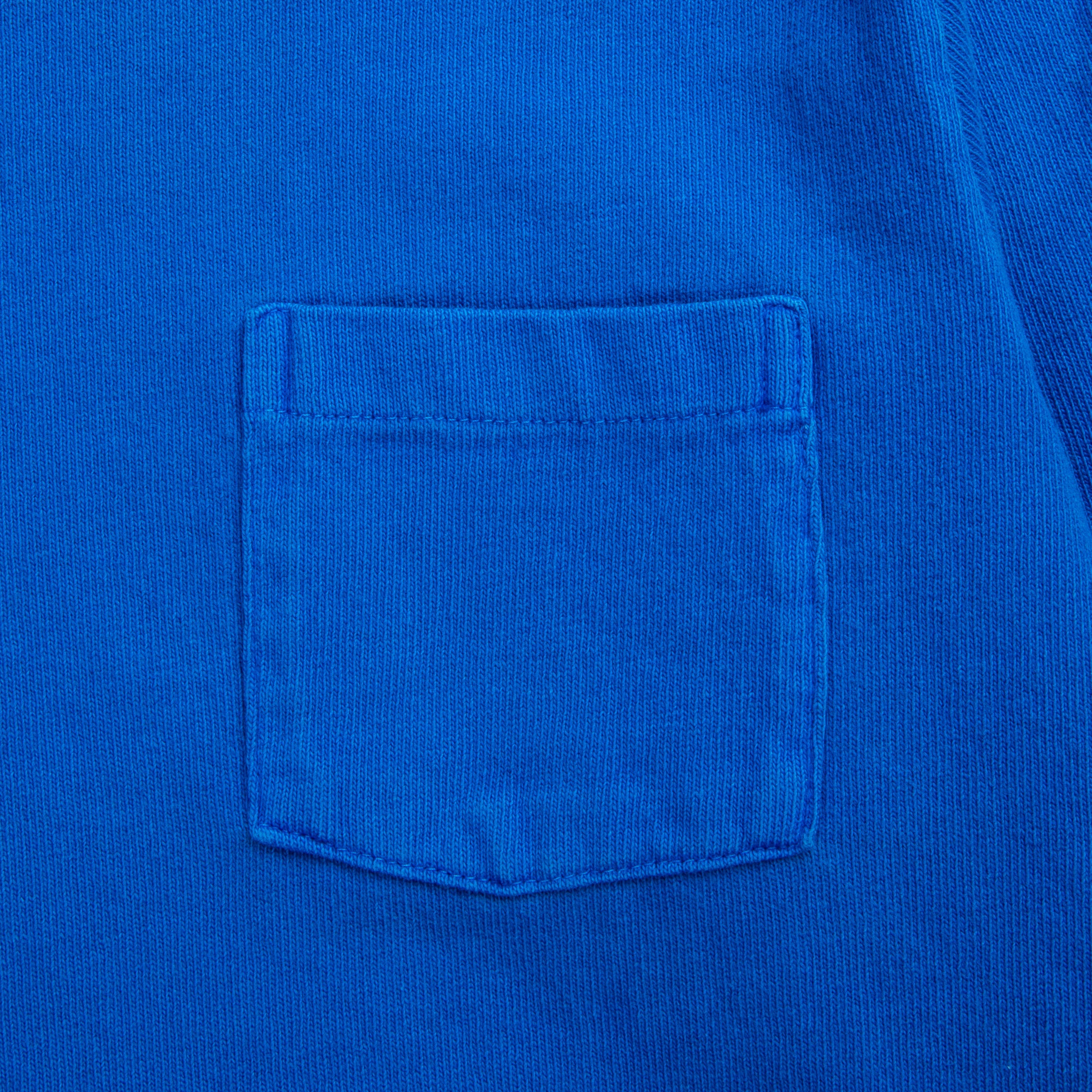 Velva Sheen Heavy oz Pïgment L/S Tee with pocket Marine Blue
