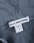 James Perse Vintage Cotton Zip Hoodie Arsenic Pigment