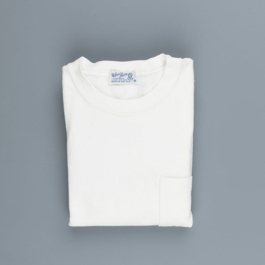 Velva Sheen Heavy oz Pïgment L/S Tee with pocket White