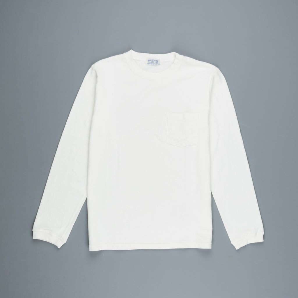 Velva Sheen Heavy oz Pïgment L/S Tee with pocket White