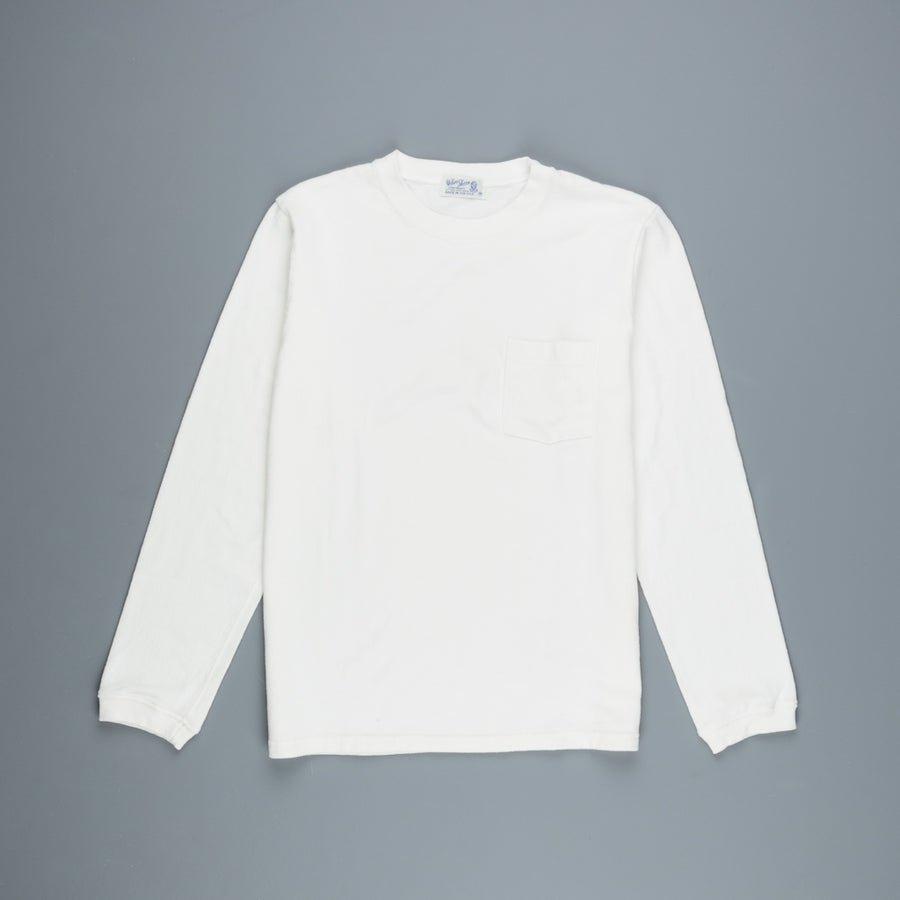 Velva Sheen Heavy oz Pïgment L/S Tee with pocket White