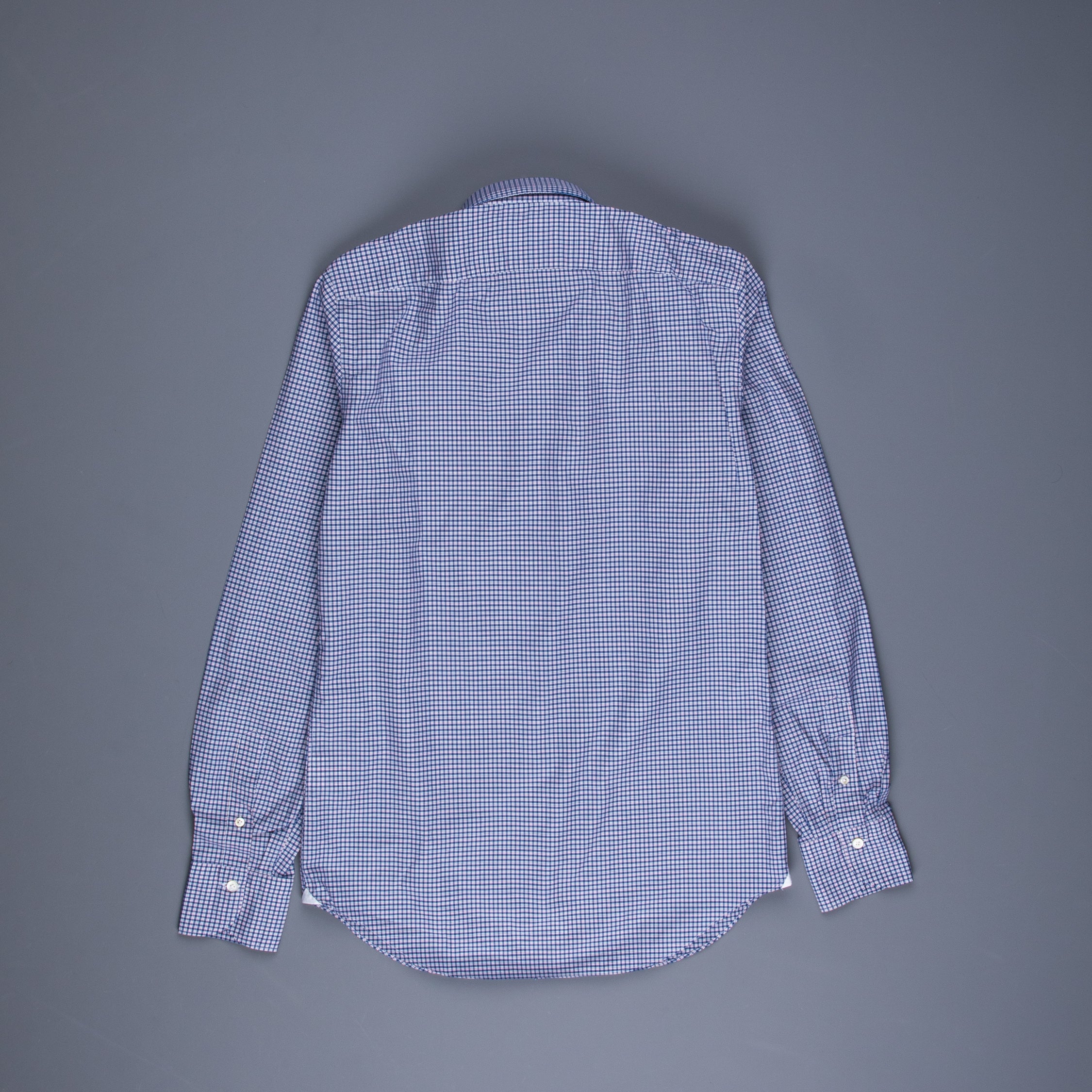 Finamore Tokyo Fit Collo Sergio Piccolo Quadretto Blu Rosso