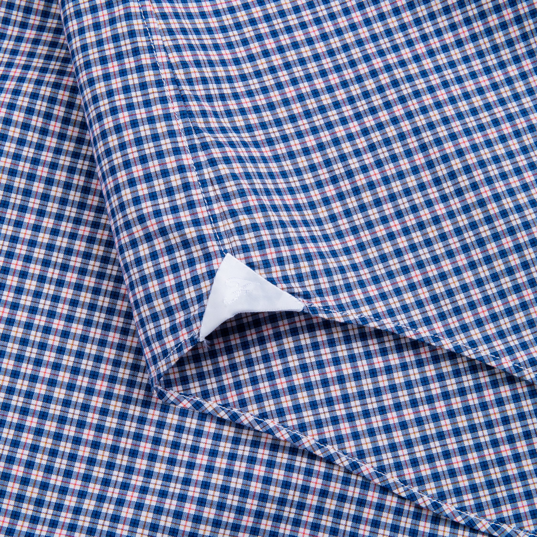 Finamore Tokyo Fit Collo Sergio Piccolo Quadretto Blu Rosso