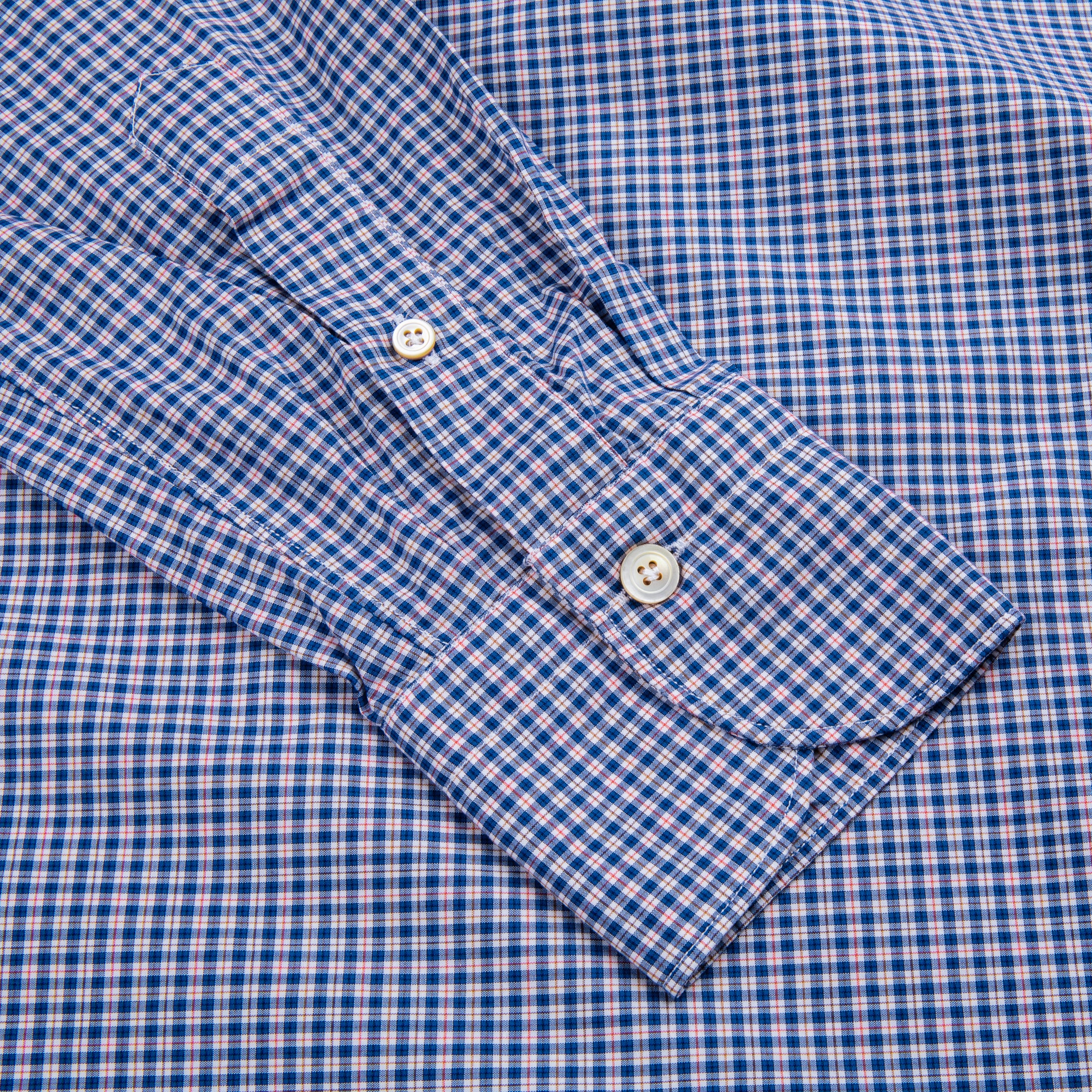 Finamore Tokyo Fit Collo Sergio Piccolo Quadretto Blu Rosso