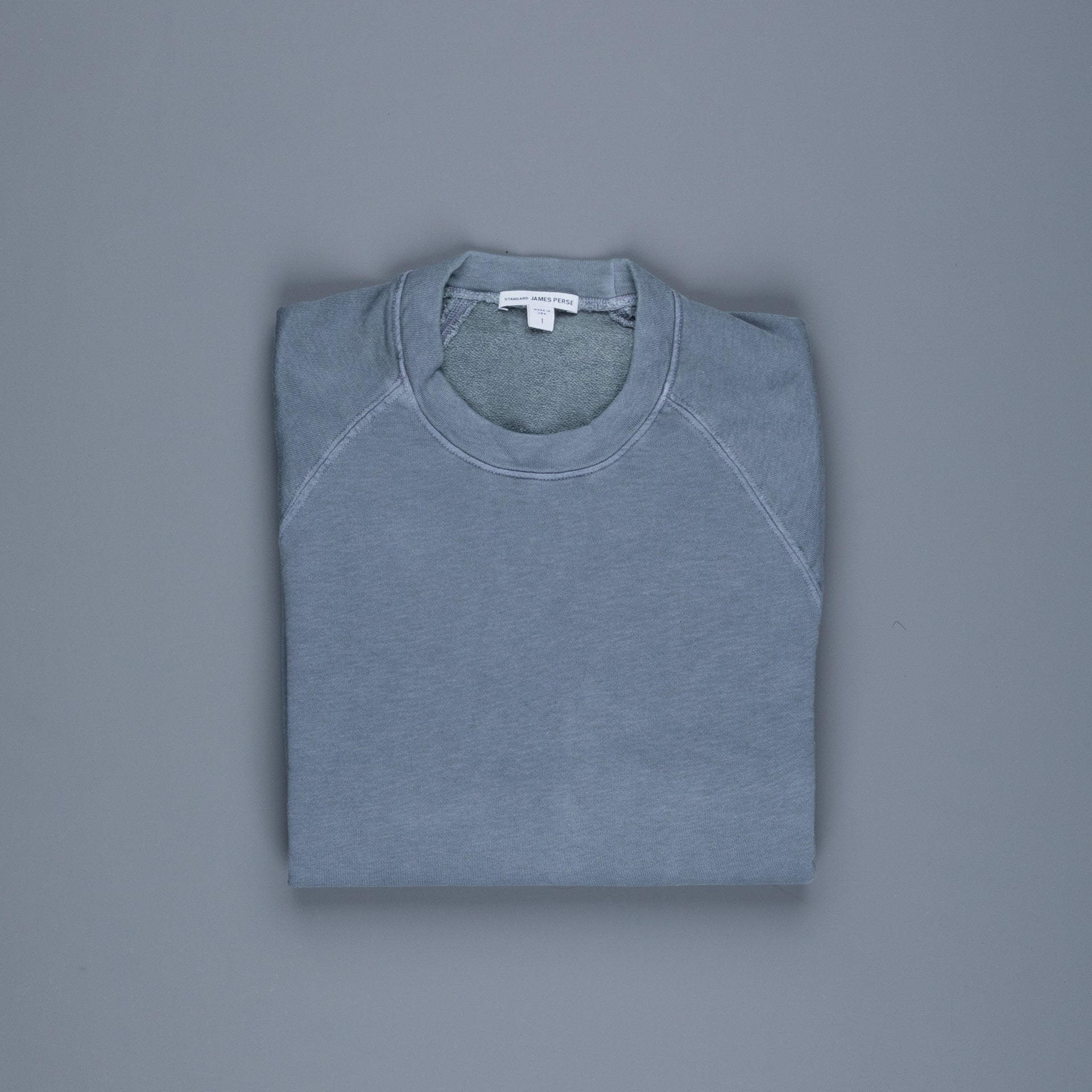 James Perse Raglan Crew Sweatshirt Arsenic