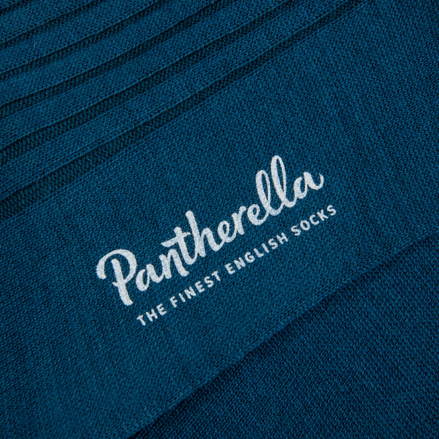 Frans Boone x Pantherella Rutherford Royal Merino Sock Dark Teal