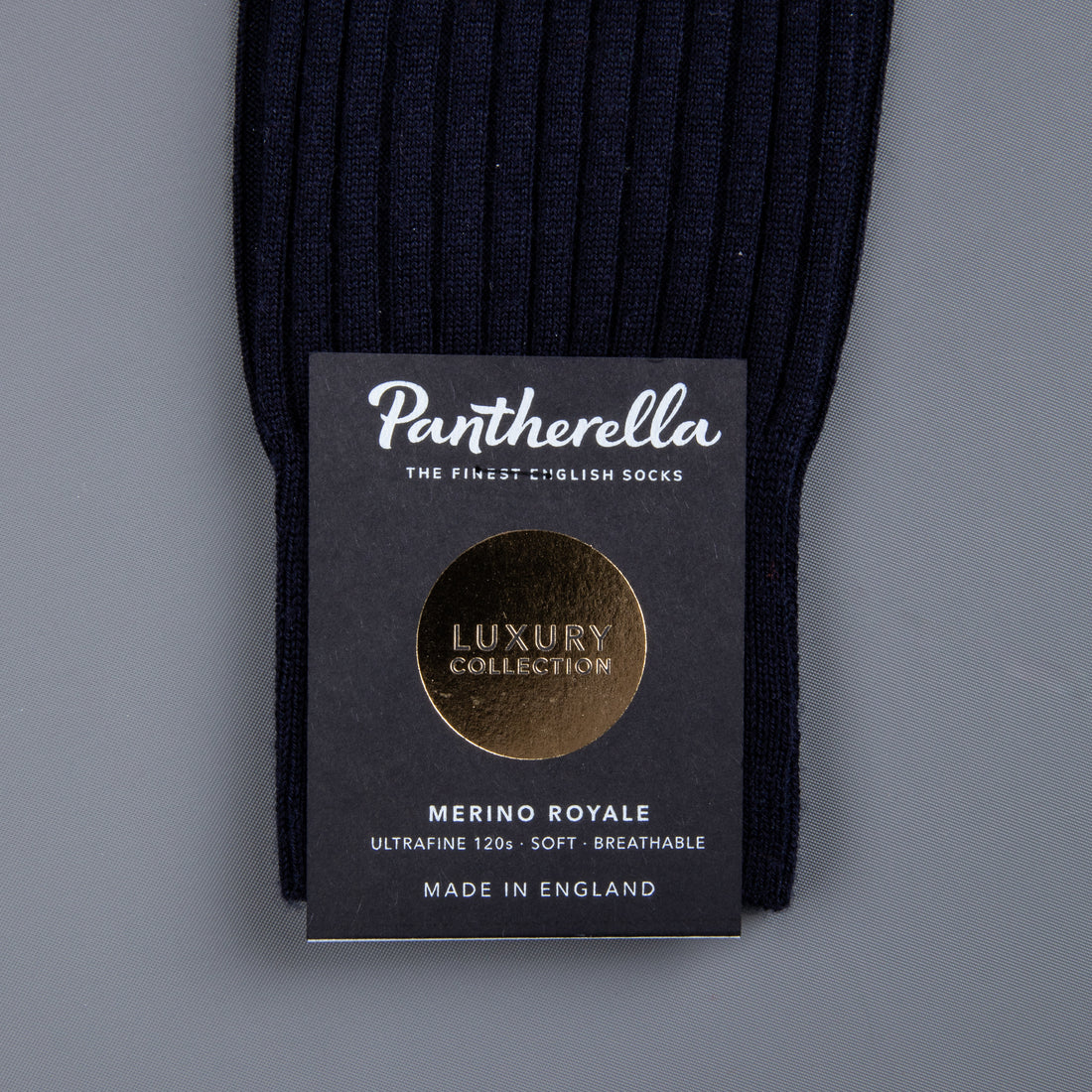 Pantherella Rutherford Royal Merino Sock Navy