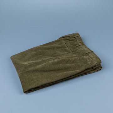 Incotex Venezia Model 30 High Comfort Corduroy Verde Scuro
