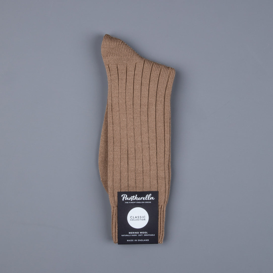 Frans Boone x Pantherella Packington Merino wool socks Dark Camel