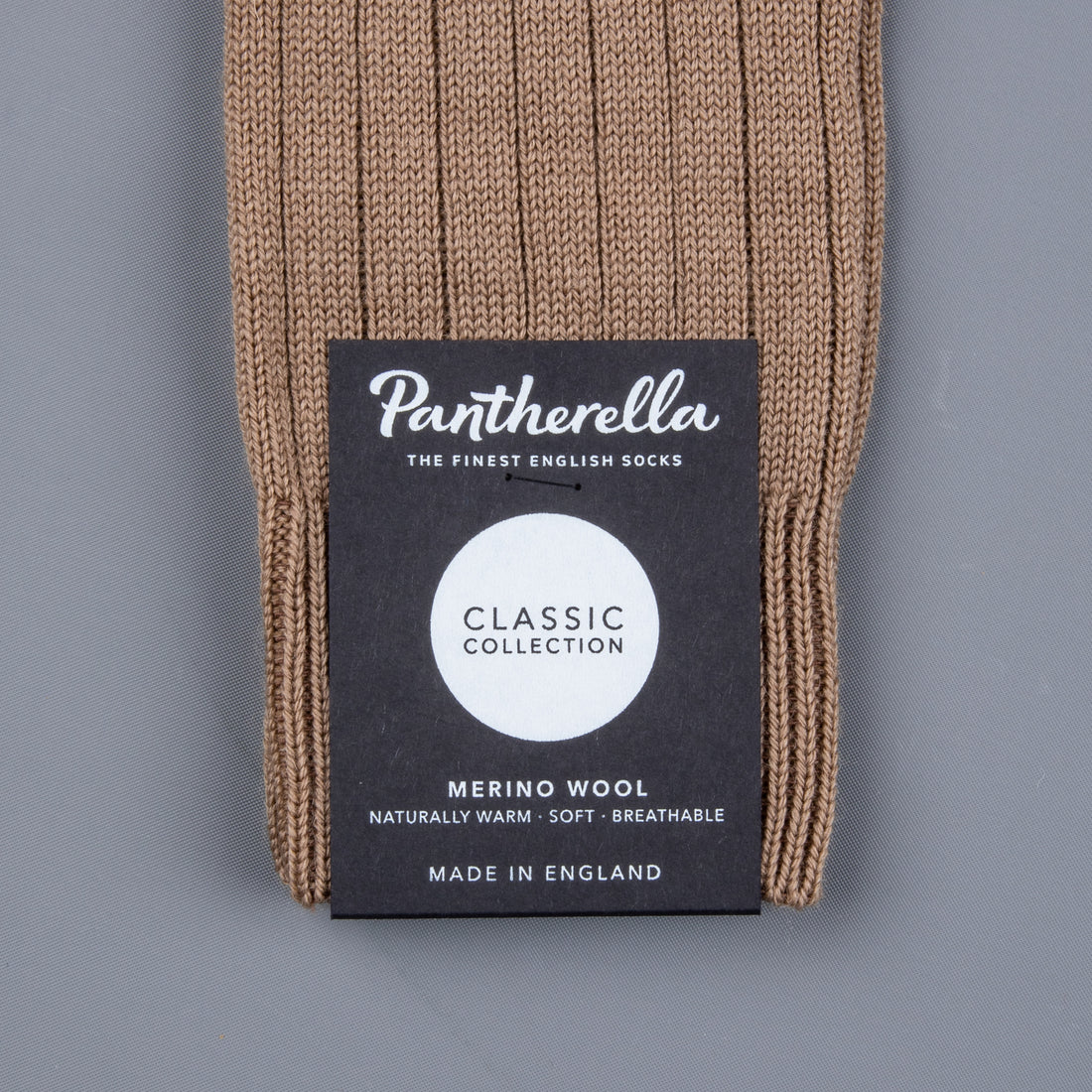 Frans Boone x Pantherella Packington Merino wool socks Dark Camel