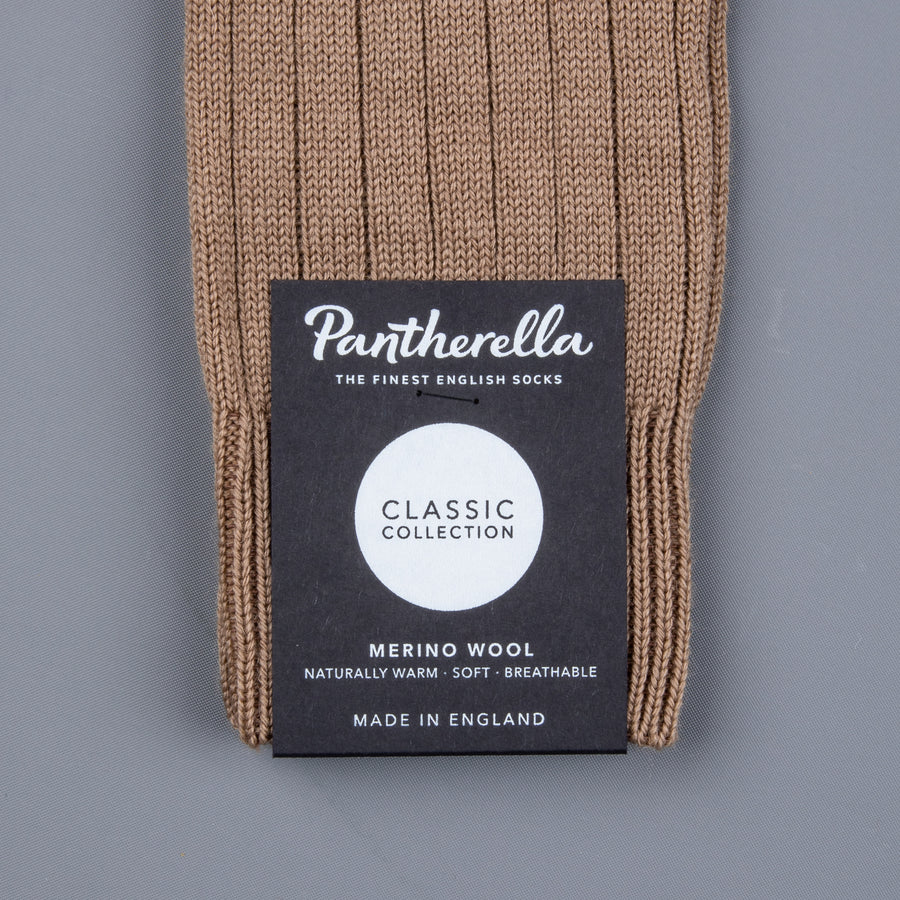 Frans Boone x Pantherella Packington Merino wool socks Dark Camel