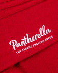 Frans Boone x Pantherella Laburnum merino wool ankle high socks Royal Red
