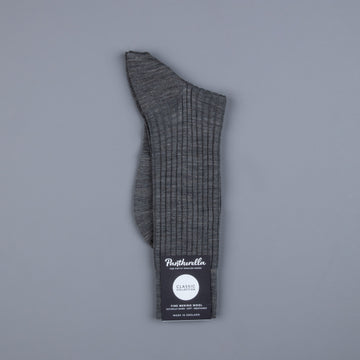 Pantherella Laburnum merino wool ankle high socks Mid Grey Mix
