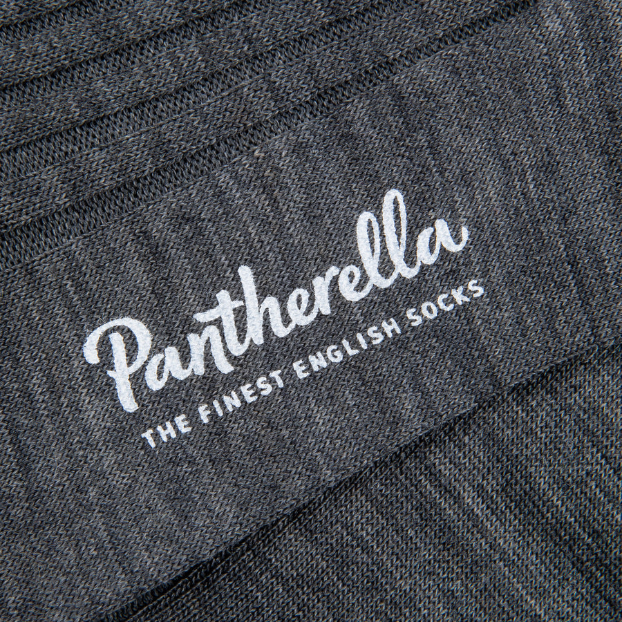Pantherella Laburnum merino wool ankle high socks Mid Grey Mix