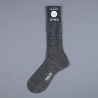 Pantherella Laburnum merino wool ankle high socks Mid Grey Mix