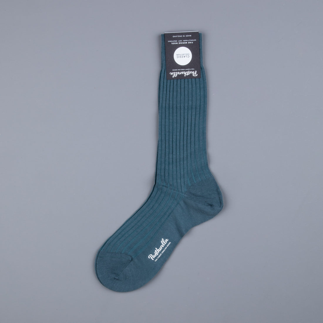 Frans Boone x Pantherella Laburnum Merino Wool Ankle High Socks Teal