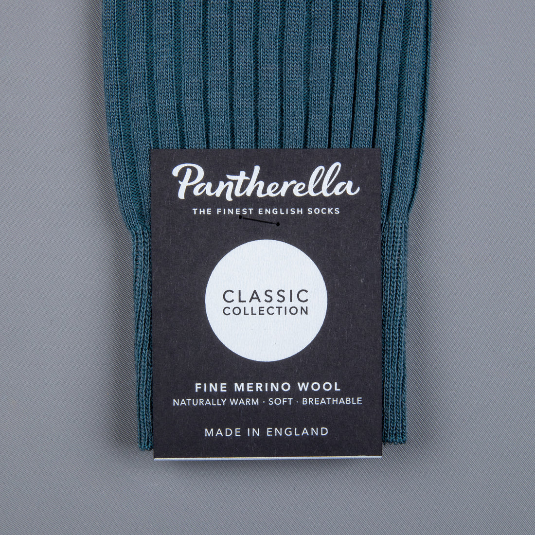 Frans Boone x Pantherella Laburnum Merino Wool Ankle High Socks Teal