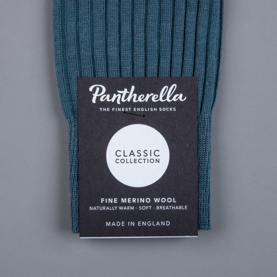 Frans Boone x Pantherella Laburnum Merino Wool Ankle High Socks Teal