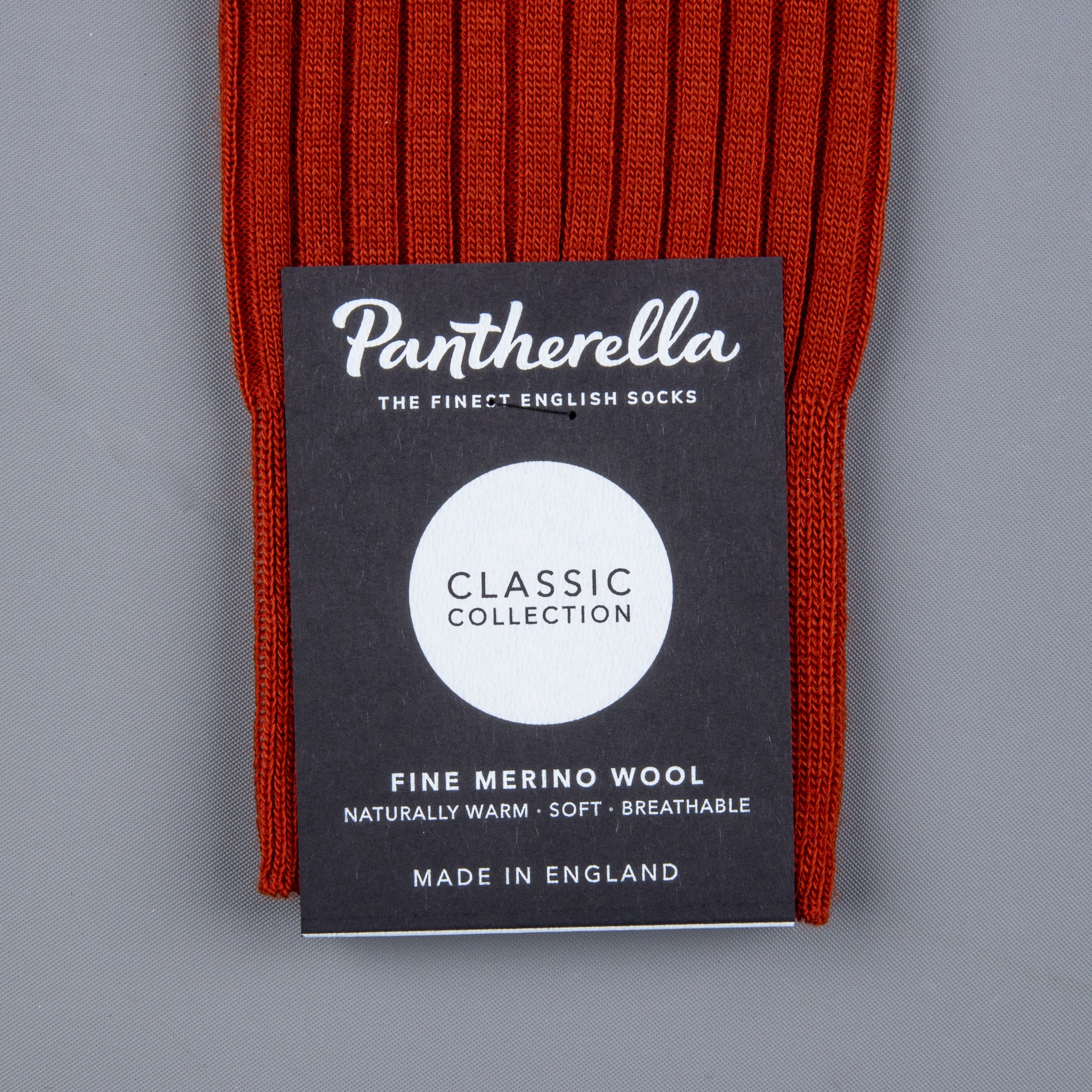 Frans Boone x Pantherella Laburnum Merino Wool Ankle High Socks Russet