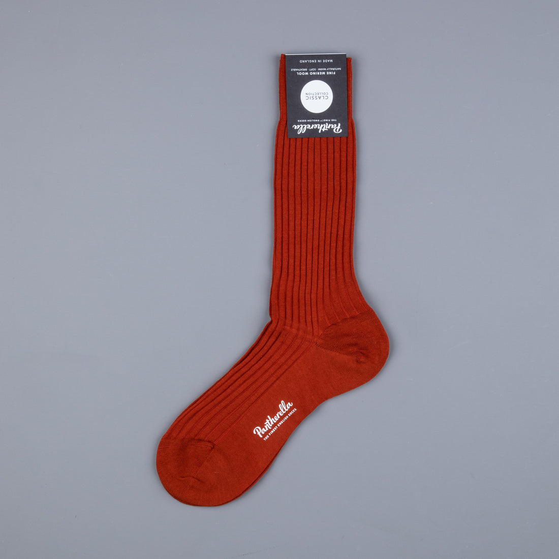 Frans Boone x Pantherella Laburnum Merino Wool Ankle High Socks Russet