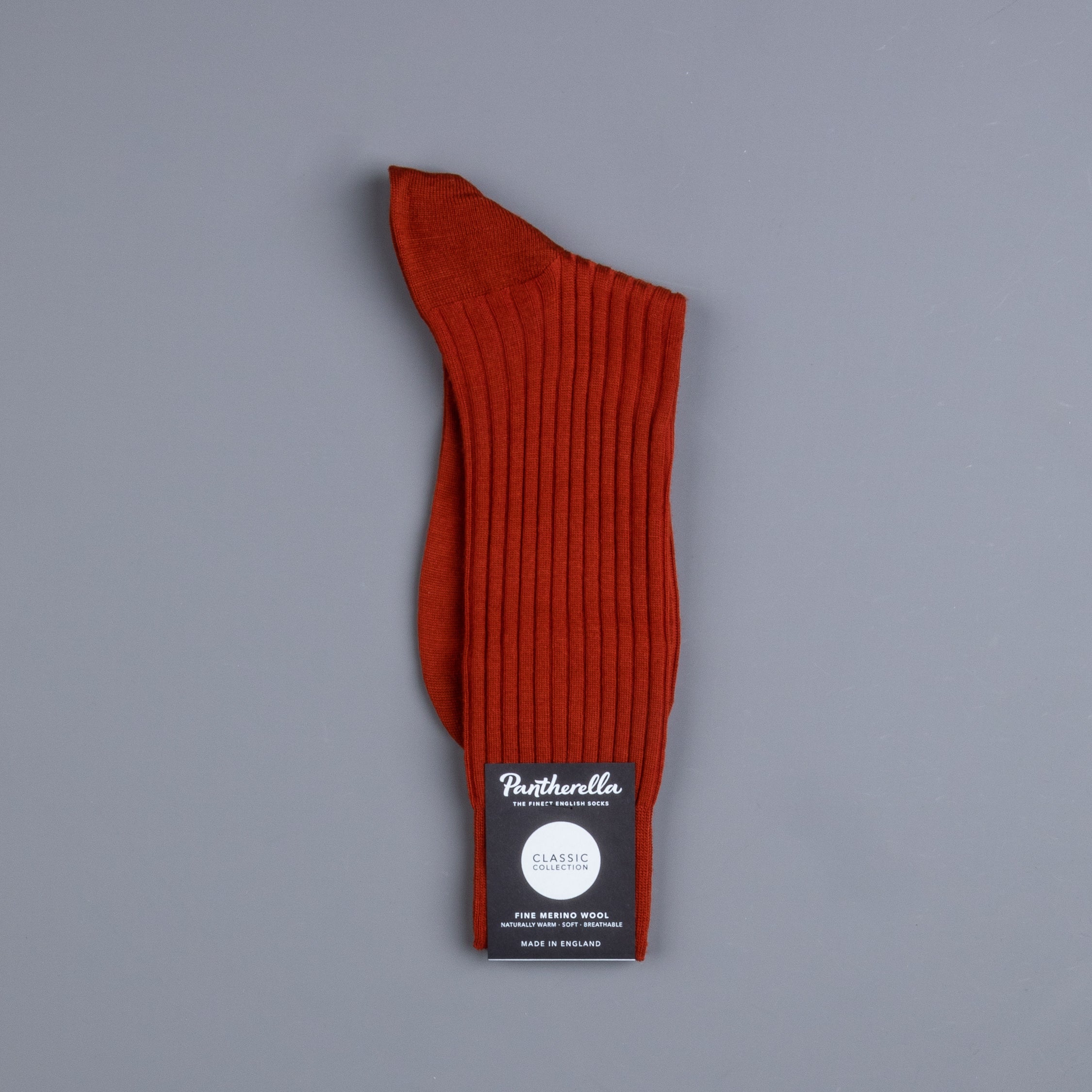 Frans Boone x Pantherella Laburnum Merino Wool Ankle High Socks Russet