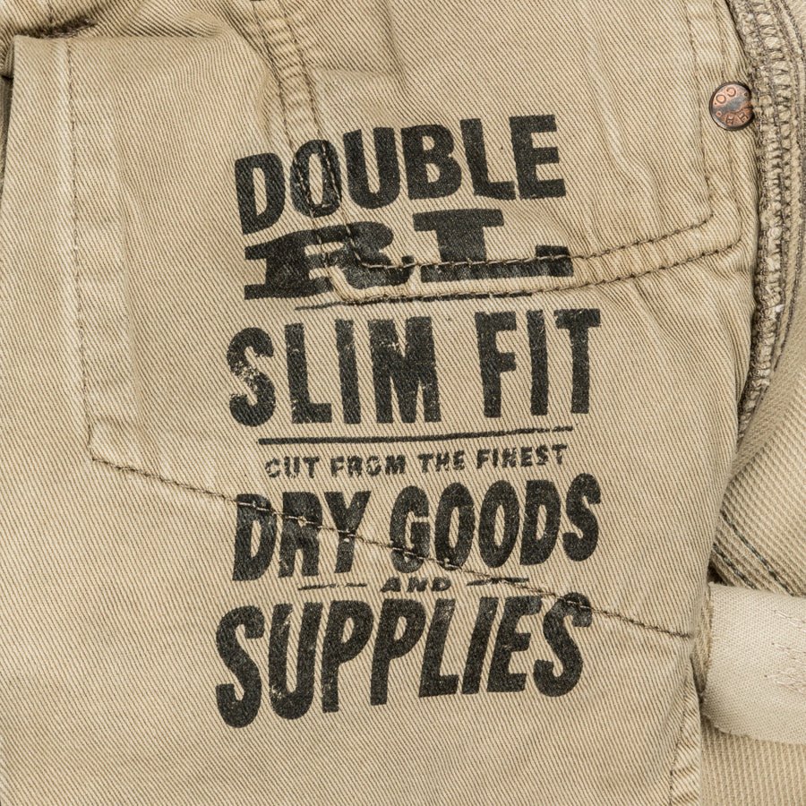 RRL Slim Fit Roebuck Pant Bedford Destroyed Stone