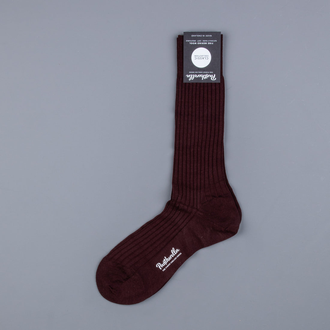 Frans Boone x Pantherella Laburnum Merino Wool Ankle High Socks Maroon