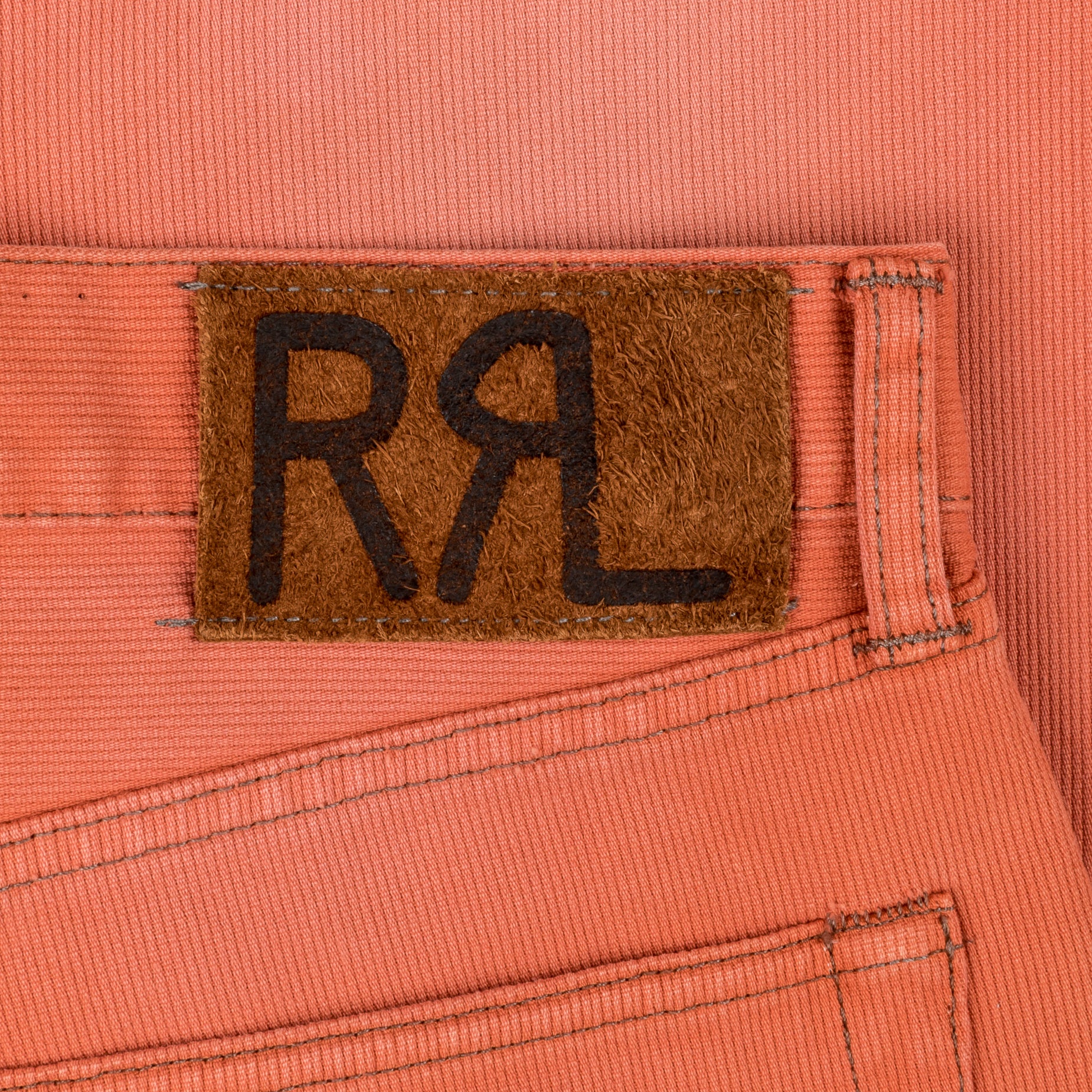 RRL Straight Leg Pant Bedford Faded Coral