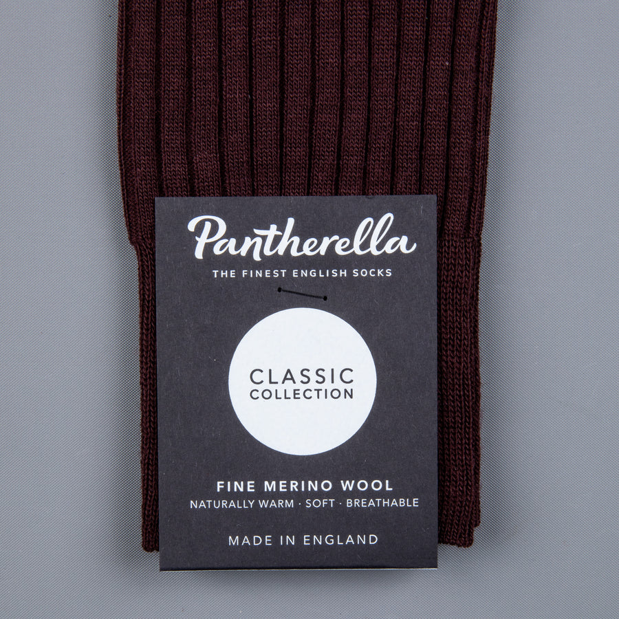 Frans Boone x Pantherella Laburnum Merino Wool Ankle High Socks Maroon