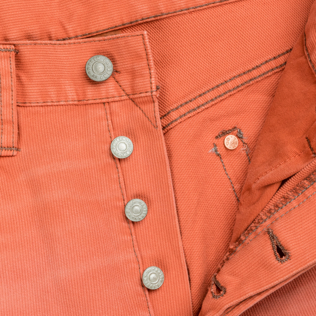 RRL Straight Leg Pant Bedford Faded Coral