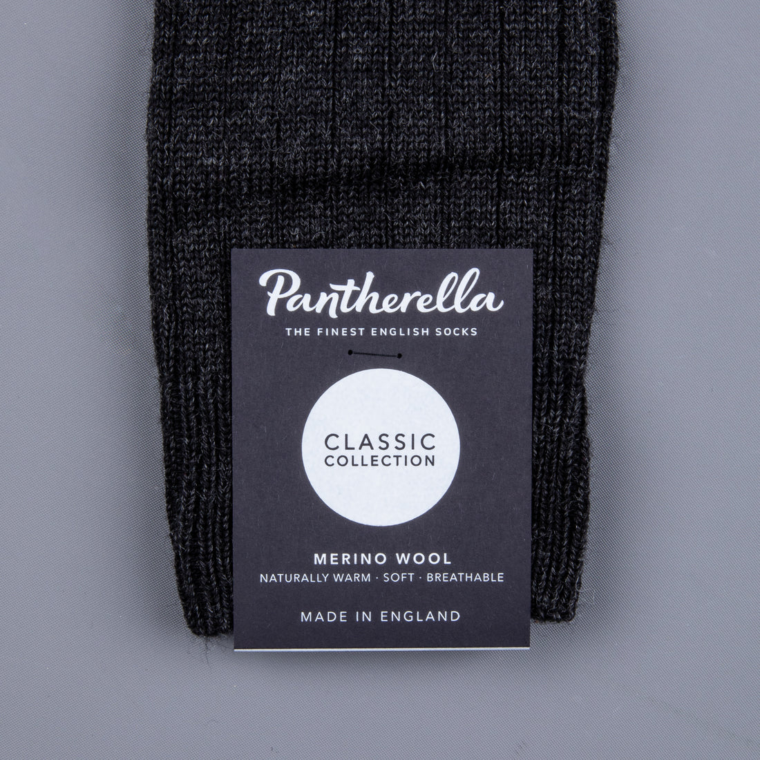 Pantherella Packington Merino wool socks Charcoal