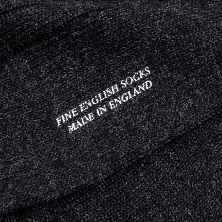 Pantherella Packington Merino wool socks Charcoal