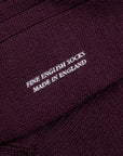 Frans Boone x Pantherella Packington Merino Wool Socks Maroon
