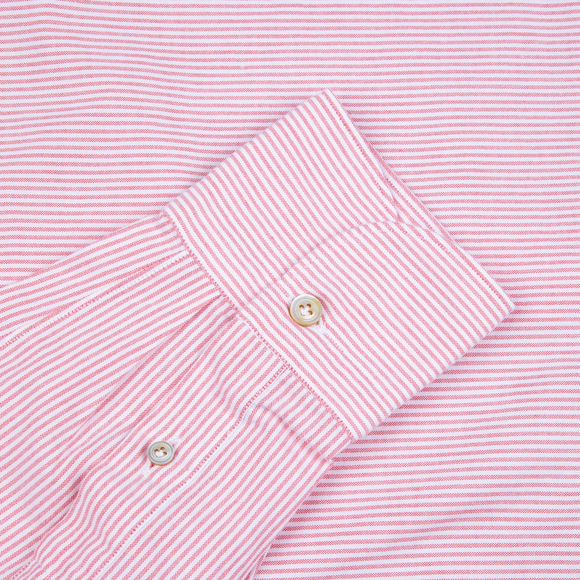 Finamore Gaeta Shirt Pinpoint Oxford Sergio Collar Pink Stripe