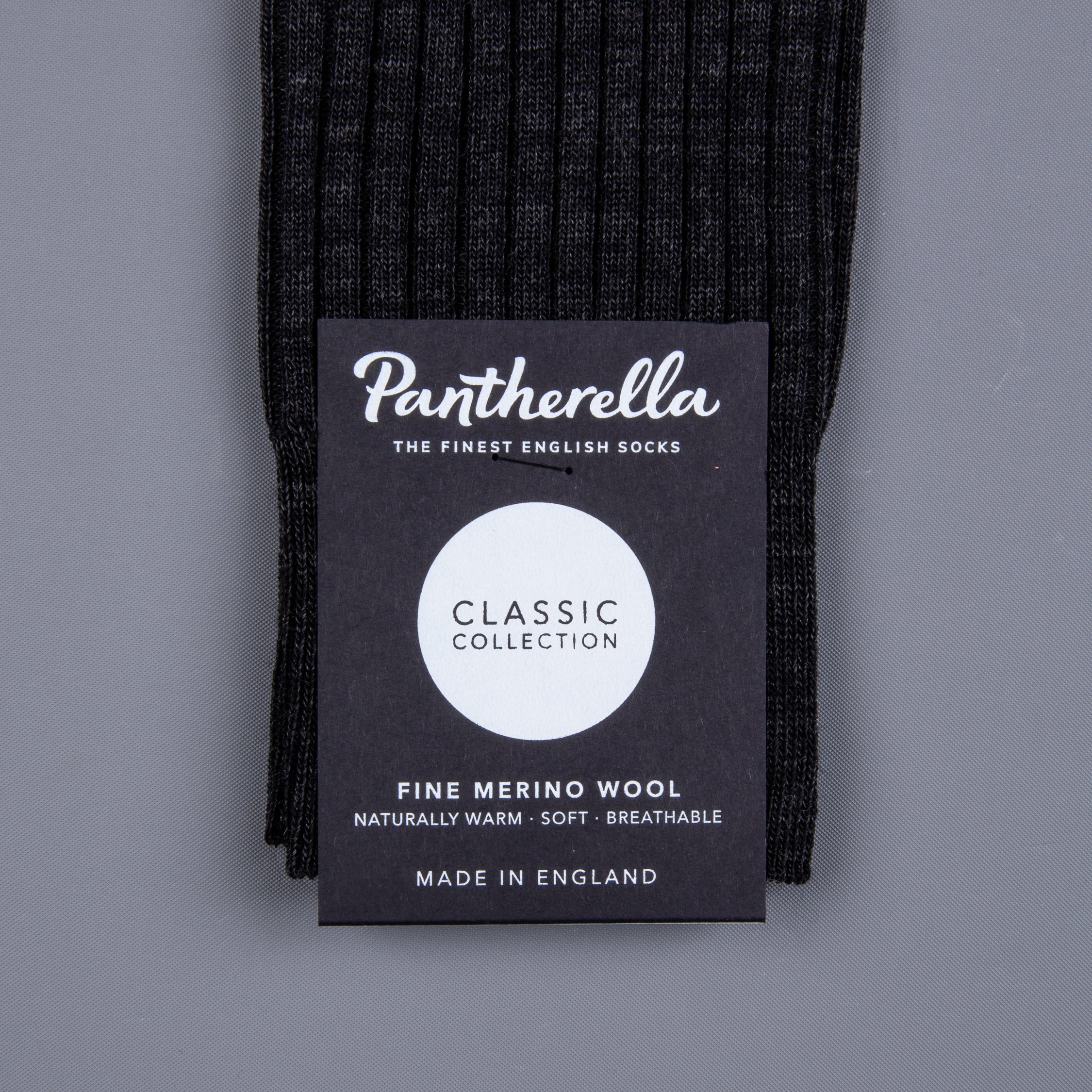 Pantherella Laburnum merino wool ankle high socks Charcoal