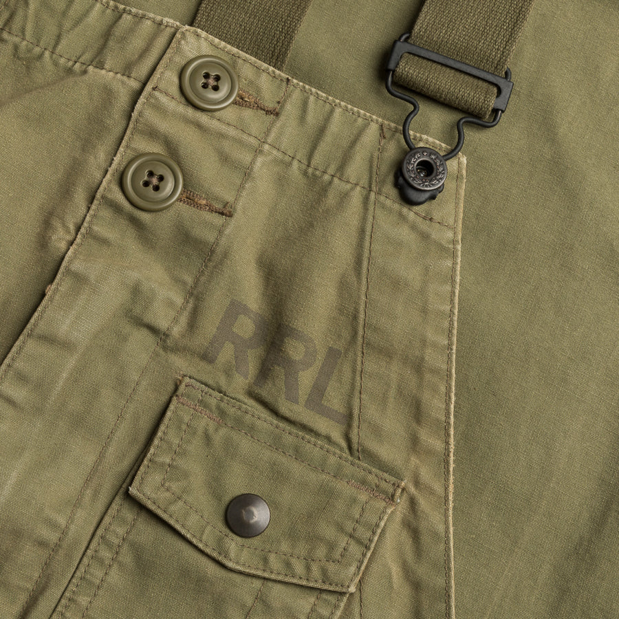 RRL Renick Overall Faded Olive Canvas
