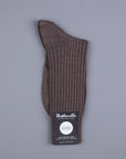 Frans Boone x Pantherella Laburnum Merino Wool Ankle High Socks Mole