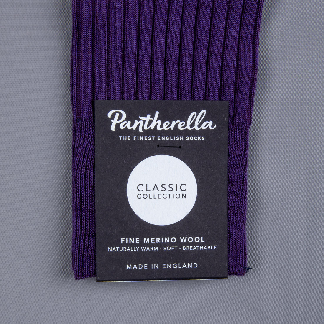 Pantherella Laburnum merino wool knee high socks Dark Purple