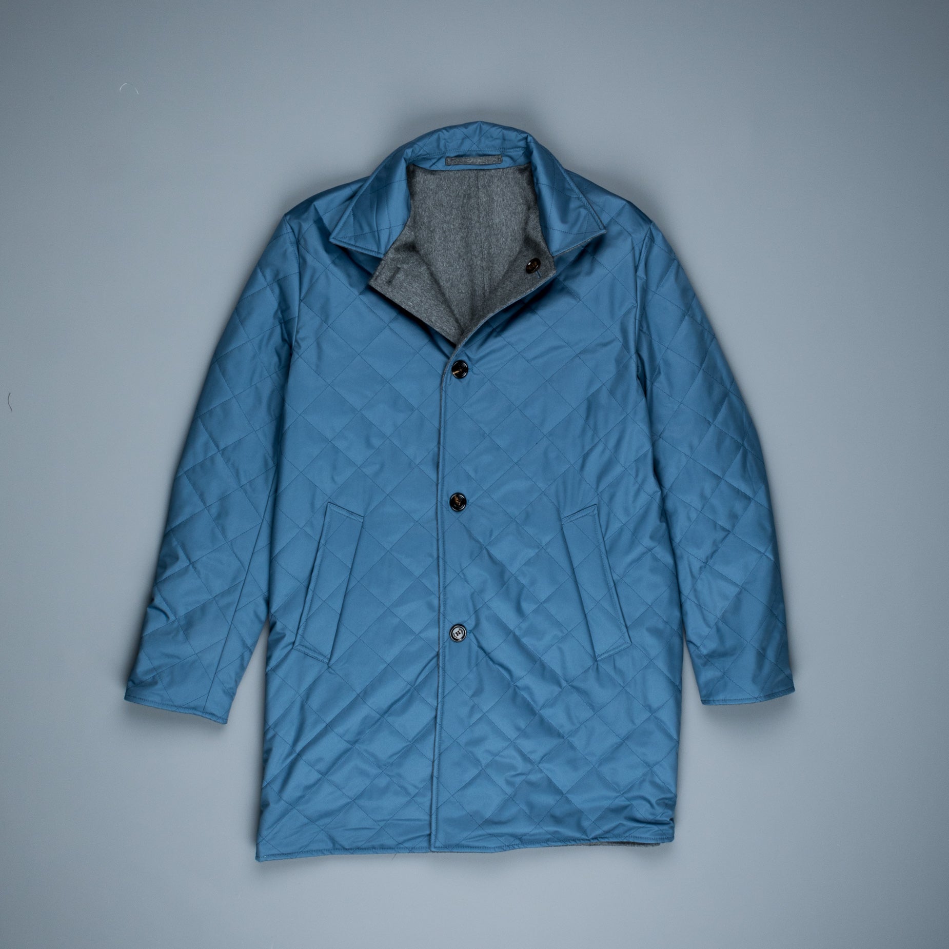 Kired Rigi Reversible Coat Grigio - Blu