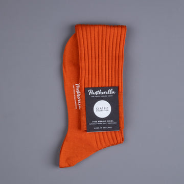 Pantherella Laburnum merino wool knee high socks Burnt Orange