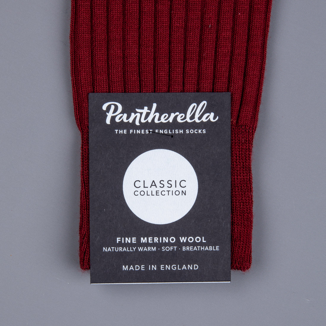 Pantherella Laburnum merino wool ankle high socks Wine